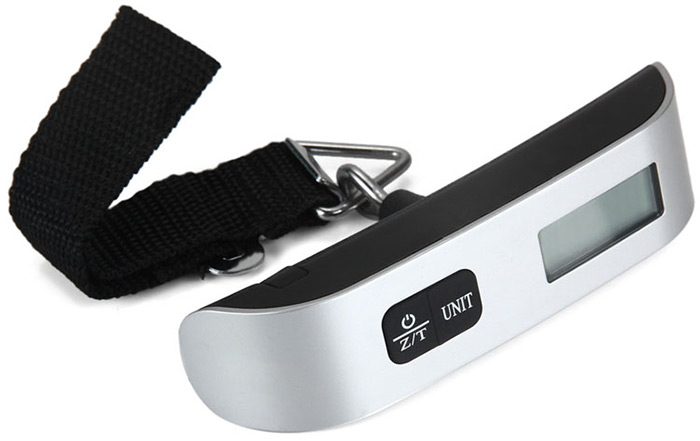 Hostweigh LCD Mini Luggage Electronic Scale Thermometer 50kg Capacity Digital Weighing Device