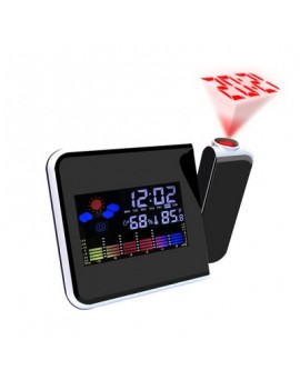 Creative LED Weather Forecast Projection Snooze Color Screen Clock