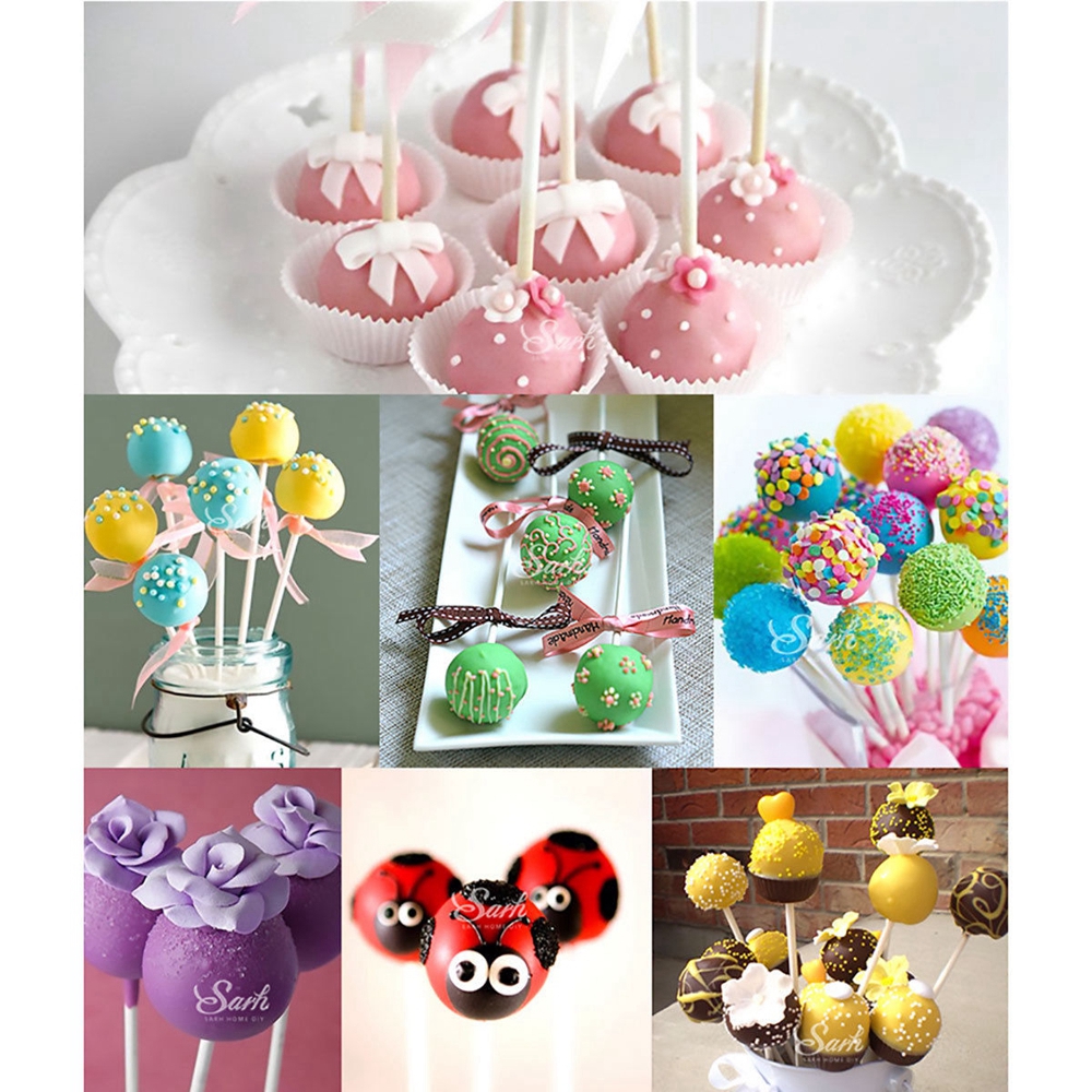 2pcs 12 Silicone Round Lollipop Mold Stick Baking Chocolate Candy Party DIY Tool