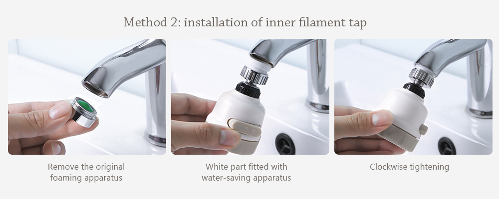 Three-mode Adjustable Splash-proof Water Tap Economizer - White