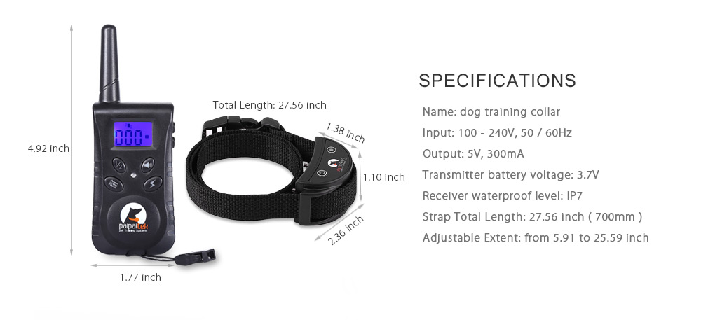 PaiPaitek PD520 Rechargeable Remote Dog Training Shock Collar